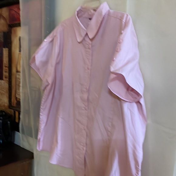 American Sweetheart Short Sleeve Button Down with Collar with 4 buttons on slee - Picture 3 of 6